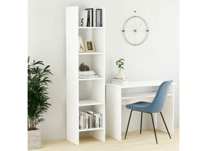 8720286352533 - Bonnevie - BücherregalStandregal Weiß 40x35x180 cm Holzwerkstoff vidaXL