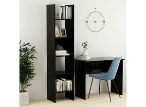 8720286352540 - Bonnevie - BücherregalStandregal Schwarz 40x35x180 cm Holzwerkstoff vidaXL