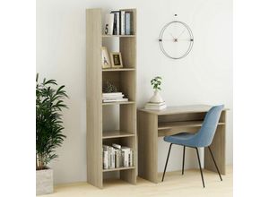 8720286352564 - Bonnevie - BücherregalStandregal Sonoma-Eiche 40x35x180 cm Holzwerkstoff vidaXL