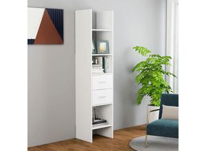 8720286352717 - Bonnevie - BücherregalStandregal Weiß 40x35x180 cm Holzwerkstoff vidaXL