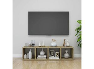 8720286354230 - Bonnevie - TV-Schränke 4 Stk TV-Möbel Weiß Sonoma-Eiche 37x35x37 cm Holzwerkstoff vidaXL