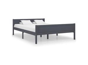 8720286364390 - MassivholzbettSchlafzimmerbettDoppelbett Kiefer Grau 160x200 cm vidaXL