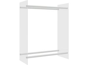 8720286369968 - Bonnevie - BrennholzregalKaminholzregal Transparent 80x35x100 cm Hartglas vidaXL