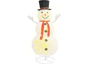 8720286414538 - vidaXL Schneemann-Figur Weihnachtsdekoration LED Luxus Stoff 180 cm