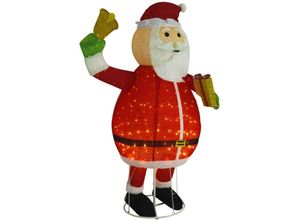 8720286414545 - Vidaxl - LED-Weihnachtsmann Weihnachtsfigur Luxus-Gewebe 180 cm 83377