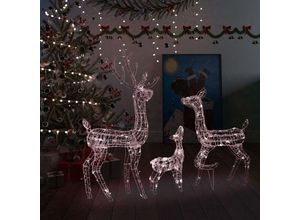 8720286414842 - Vidaxl - LED-Rentier-Familie Weihnachtsdeko Acryl 300 led Warmweiß 22517