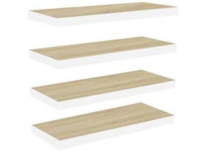 8720286416792 - Bonnevie - Schweberegale 4 Stk Wandregale Eiche und Weiß 60x235x38 cm mdf vidaXL 8720286416792 - Bonnevie - Schweberegale 4 Stk Wandregale Eiche und Weiß 60x235x38 cm mdf vidaXL