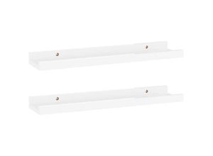 8720286417492 - Bonnevie - Wandregale 2 Stk Wandboard Hochglanz-Weiß 40x9x3 cm vidaXL