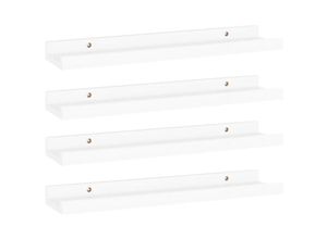 8720286417614 - Bonnevie - Wandregale 4 Stk Wandboard Weiß 40x9x3 cm vidaXL