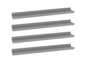 8720286417768 - Bonnevie - Wandregale 4 Stk Wandboard Grau 60x9x3 cm vidaXL