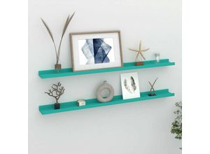 8720286418130 - Bonnevie - Wandregale 2 Stk Wandboard Blau 100x9x3 cm vidaXL