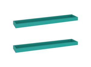 8720286418642 - Loggia Wandregale 2 Stk Blau 80x15x4 cm MDF vidaXL - Blau