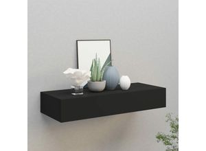 8720286418826 - Bonnevie - Wand-Schubladenregal Schwarz 60x235x10 cm mdf vidaXL704691