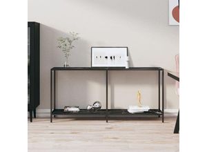 8720286462980 - Bonnevie - KonsolentischFlurtisch Schwarz 160x35x755 cm cm Hartglas vidaXL