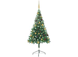 8720286495759 - Bonnevie - Künstlicher Weihnachtsbaum Beleuchtung Kugeln 150cm 380 Zweige vidaXL310376