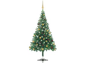 8720286495773 - Bonnevie - Künstlicher WeihnachtsbaumKunstbaum mit LEDs & Kugeln 210 cm 910 Zweige vidaXL