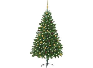 8720286496435 - Bonnevie - Künstlicher WeihnachtsbaumKunstbaum mit LEDs & Kugeln 210 cm Grün vidaXL