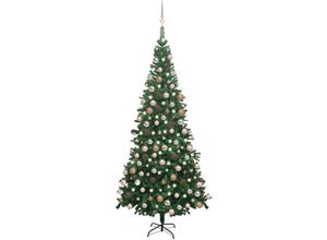 8720286496640 - Vidaxl - Künstlicher WeihnachtsbaumKunstbaum mit LEDs & Kugeln l 240 cm Grün