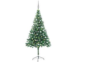 8720286497487 - Bonnevie - Künstlicher WeihnachtsbaumKunstbaummit LEDs & Kugeln 180 cm 564 Zweige vidaXL