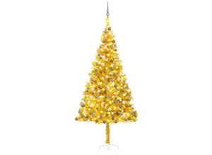 8720286497807 - Bonnevie - Künstlicher Weihnachtsbaum Beleuchtung & Kugeln Gold 240 cm vidaXL968226