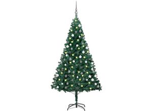 8720286497937 - Künstlicher Weihnachtsbaum，Kunstbaum mit LEDs & Kugeln Grün 120 cm PVC vidaXL