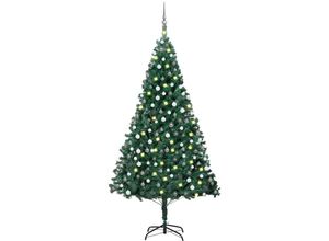 8720286497968 - Bonnevie - Künstlicher WeihnachtsbaumKunstbaum mit LEDs & Kugeln Grün 210 cm pvc vidaXL