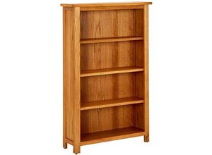 8720286542989 - Bücherregal，Standregal 4 Fächer 70x22x110 cm Massivholz Eiche vidaXL