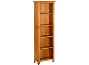 8720286543047 - Bonnevie - BücherregalStandregal 5 Fächer 45x22x140 cm Massivholz Eiche vidaXL