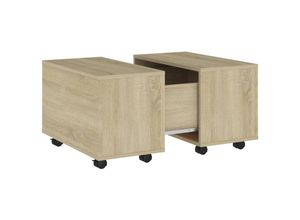 8720286560624 - Bonnevie - Couchtische Kaffeetisch Sonoma-Eiche 60x60x38 cm Holzwerkstoff vidaXL