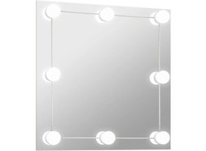 8720286561706 - Bonnevie - Wandspiegel Badzimmer Spiegel mit LED-Beleuchtung Quadratisch Glas vidaXL