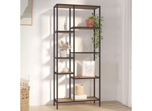 8720286563137 - Vidaxl - Bücherregal 80x30x180 cm Stahl und Holzwerkstoff 680812