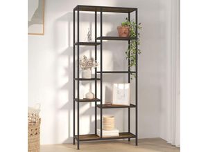 8720286563144 - Bonnevie - BücherregalStandregal 80x30x180 cm Stahl und Holzwerkstoff vidaXL