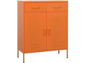 8720286564684 - Bonnevie - Lagerschrank Orange 80x35x1015 cm Stahl vidaXL354938