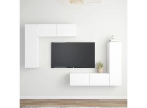 8720286569832 - Bonnevie - 4-tlg TV-Schrank-SetTV-MöbelTV-Möbel Weiß Holzwerkstoff vidaXL