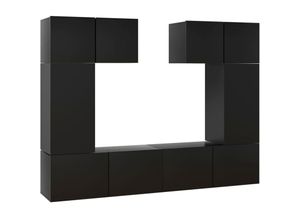 8720286570968 - Vidaxl - 6-tlg TV-Schrank-SetTV-Möbel Schwarz Holzwerkstoff