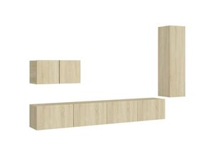 8720286572849 - 4-tlg TV-Schrank-Set Sonoma-Eiche Holzwerkstoff vidaXL