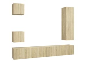 8720286573051 - Vidaxl - 5-tlg TV-Schrank-SetTV-Möbel Sonoma-Eiche Holzwerkstoff