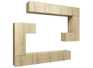 8720286573334 - Bonnevie - 8-tlg TV-Schrank-SetTV-Möbel Sonoma-Eiche Holzwerkstoff vidaXL