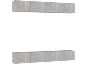 8720286573549 - Bonnevie - TV-Schränke 4 Stk TV-Möbel Betongrau 100x30x30 cm Holzwerkstoff vidaXL