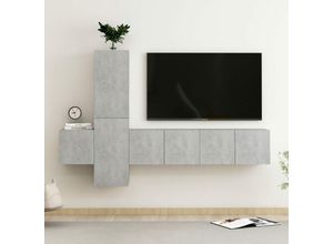 8720286573662 - Bonnevie - 5-tlg TV-Schrank-SetTV-MöbelTV-Möbel Betongrau Holzwerkstoff vidaXL