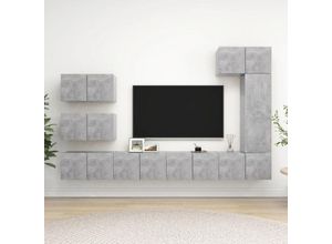 8720286574294 - Bonnevie - 8-tlg TV-Schrank-SetTV-Möbel Betongrau Holzwerkstoff vidaXL