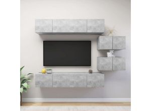 8720286574393 - 6-tlg TV-Schrank-Set，TV-Möbel Betongrau Holzwerkstoff vidaXL