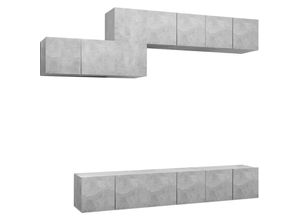 8720286574423 - Vidaxl - 7-tlg TV-Schrank-SetTV-Möbel Betongrau Holzwerkstoff