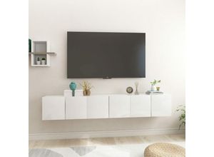 8720286587706 - Bonnevie - TV-Hängeschränke 3 Stk Hochglanz-Weiß 60x30x30 cm vidaXL926371