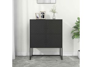 8720286587928 - Bonnevie - HighboardKommode Schwarz 80x35x100 cm Stahl vidaXL 8720286587928 - Bonnevie - HighboardKommode Schwarz 80x35x100 cm Stahl vidaXL