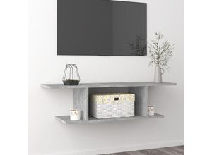 8720286594025 - Bonnevie - TV-Wandschrank TV-Schrank Betongrau 103x30x265 cm vidaXL