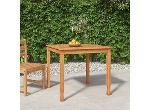 8720286602850 - Garden Esstisch，Gartentisch 85x85x75 cm Massivholz Teak vidaXL