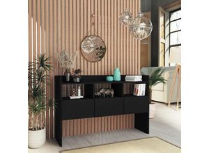 8720286607183 - Bonnevie - SideboardKommode Schwarz 105x30x70 cm Holzwerkstoff vidaXL