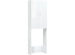 8720286607411 - Vidaxl - Waschmaschinenschrank Hochglanz-Weiß 64x255x190 cm Hochglanz-Weiß