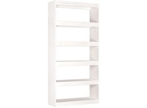 8720286608999 - Bücherregal Raumteiler,Bücherschrank Weiß 80x30x1674 cm Massivholz Kiefer vidaXL 8720286608999 - Bücherregal Raumteiler,Bücherschrank Weiß 80x30x1674 cm Massivholz Kiefer vidaXL